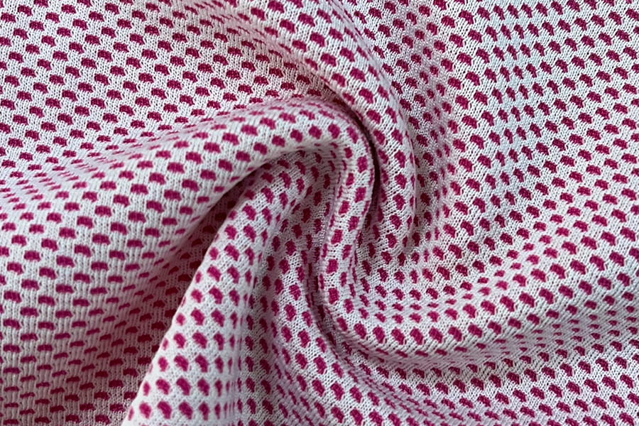 BCX-N0622: Polyester Nylon Full Cold Feels Two-Color Jacquard Mesh en nid d'abeille
